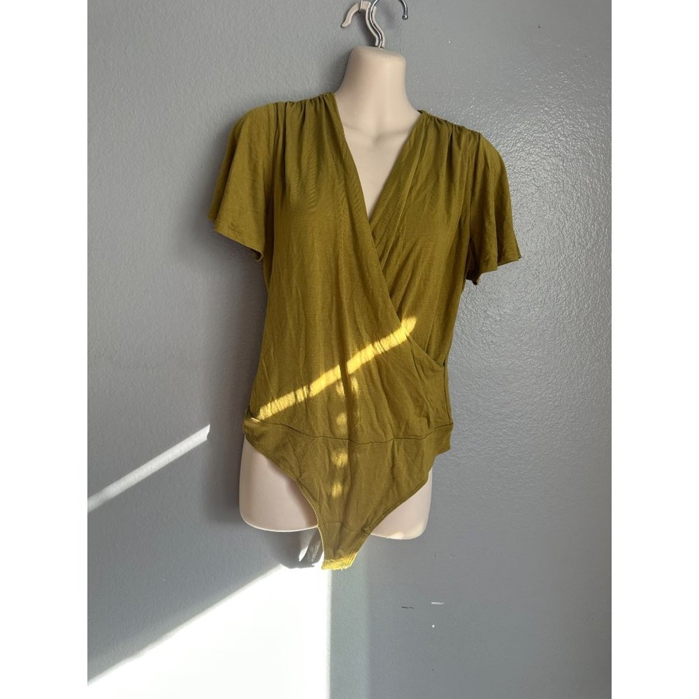 Banana Republic Thread Soft Crossover Body suit size M army green